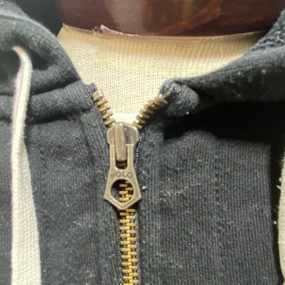 Polo Ralph Lauren Mens Sweatshirt Size Large Full Zip Hooded Drawstring Red Pony - Picture 8 of 10